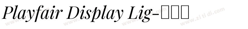 Playfair Display Lig字体转换
